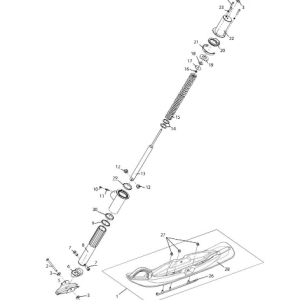 Подвеска передняя длинноходная и лыжа ( Тайга Patrul 800 SWT, Тайга Варяг 550 V, Тайга Patrul 550 SWT