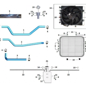 Система охлаждения, система смазки двигателя (квадроцикл РМ 800)