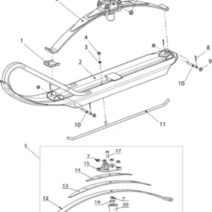 ЛЫЖА С РЕССОРОЙ МЕТАЛЛИЧЕСКАЯ