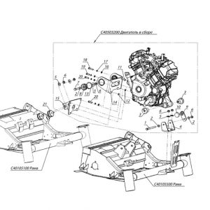 Крепление двигателя PATRUL 800 SWT