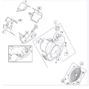 КОРПУС ВЕНТИЛЯТОРА ДВИГАТЕЛЯ KOHLER CH 740-3201