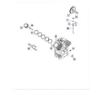 КРИВОШИПНО-ШАТУННЫЙ МЕХАНИЗМ ДВИГАТЕЛЯ KOHLER CH 740-3201