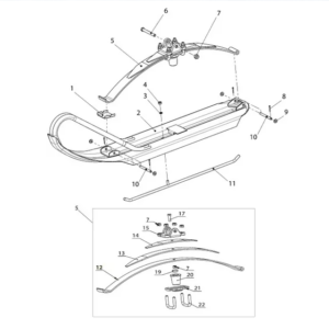 ЛЫЖА С РЕССОРОЙ МЕТАЛЛИЧЕСКАЯ